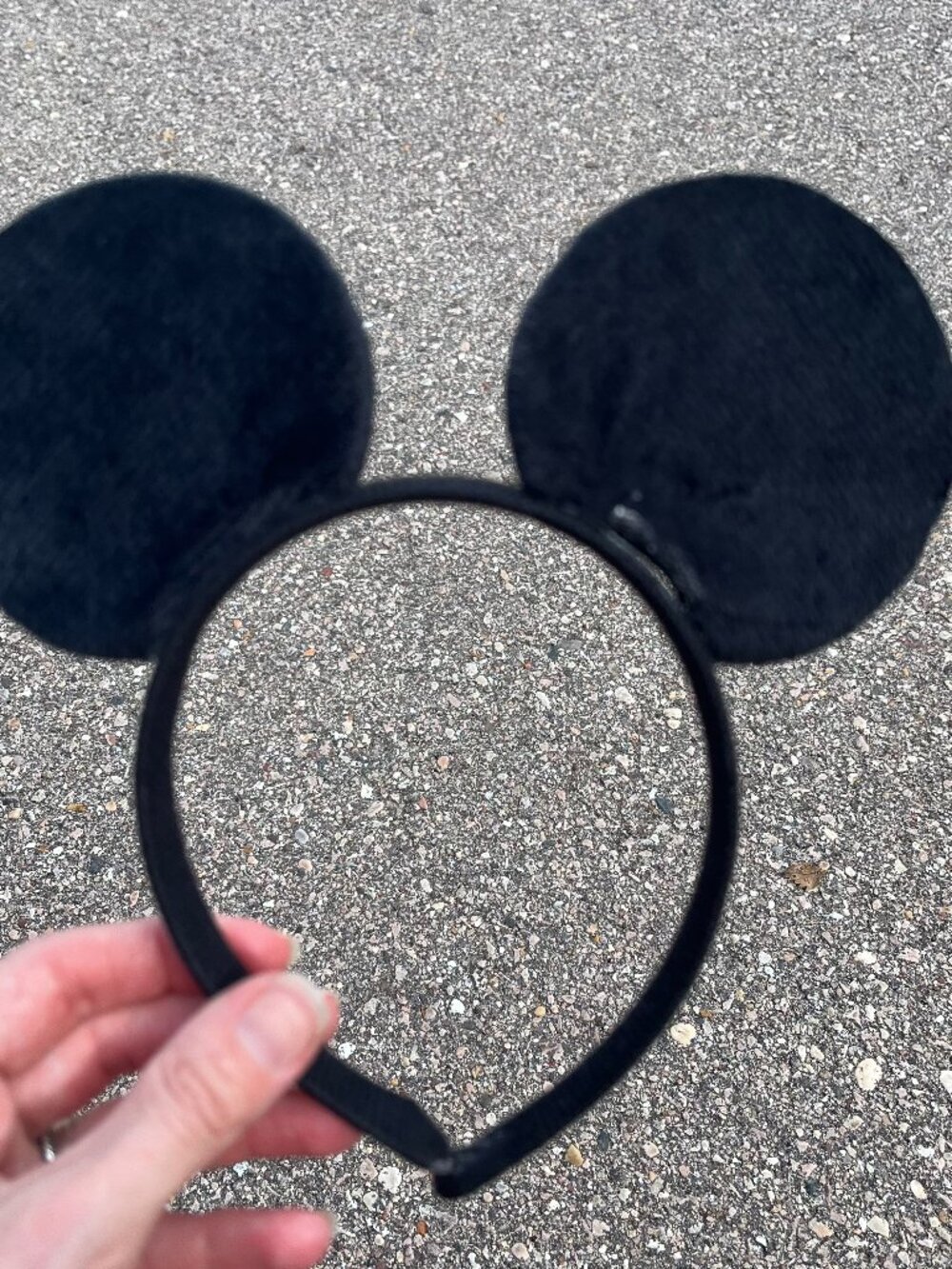 Adult Black Mouse Ears Headband Velvet Womens Halloween Costume Girls Cosplay OS